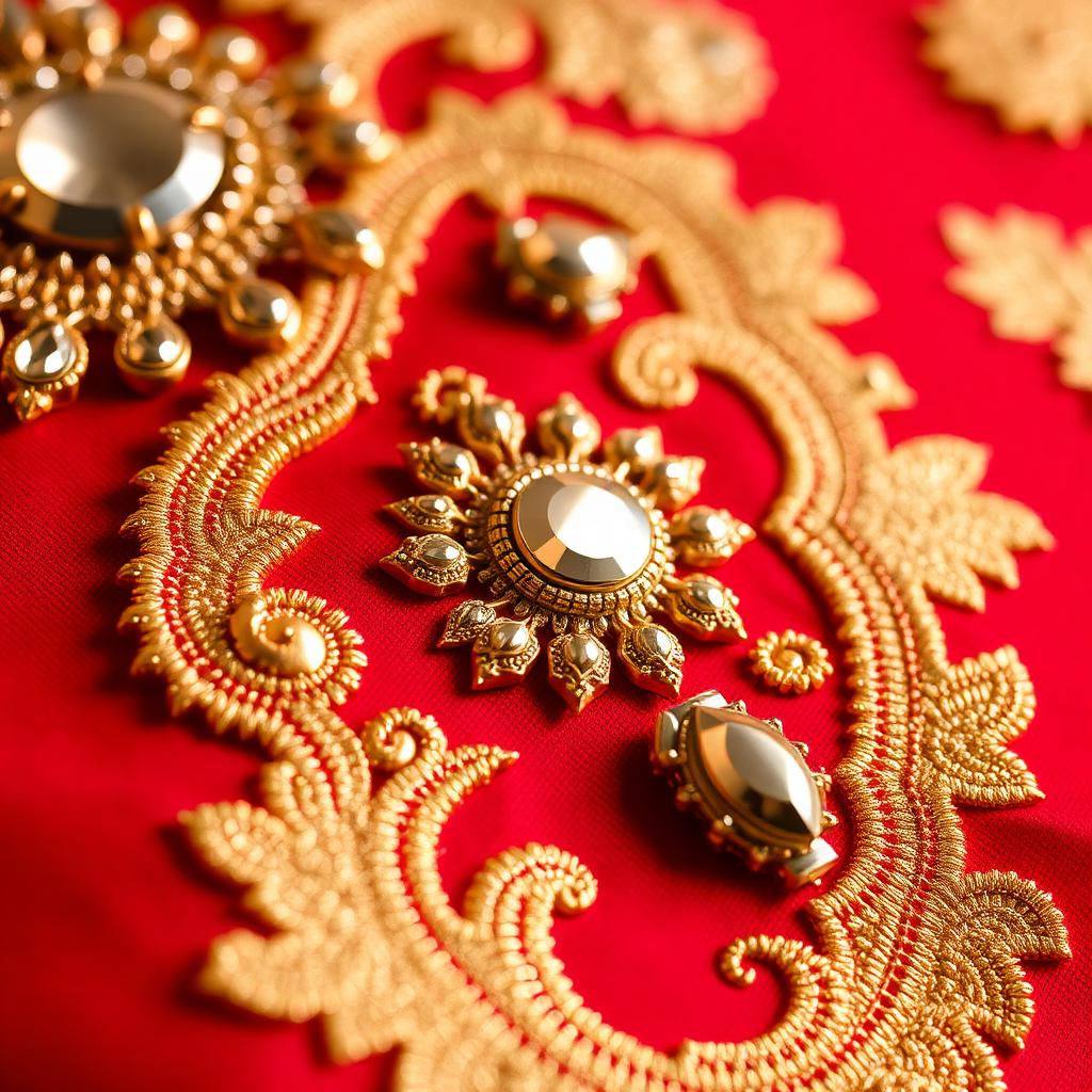 Aari embroidery detail